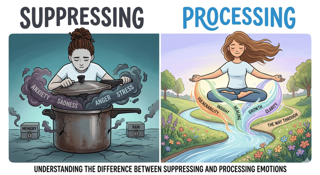 Difference Between Suppressing and Processing Emotions